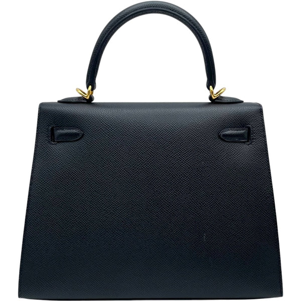エルメス HERMES ケリー25 外縫い U刻 ブラック GD金具 エプソン レディース ショルダーバッグ