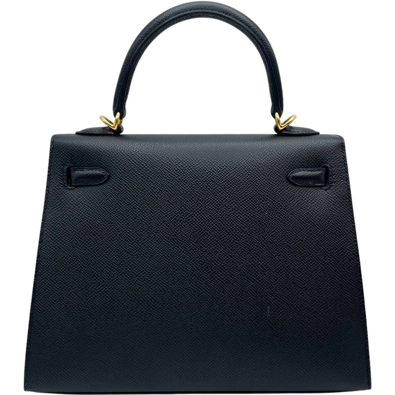 エルメス HERMES ケリー25 外縫い U刻 ブラック GD金具 エプソン レディース ショルダーバッグ