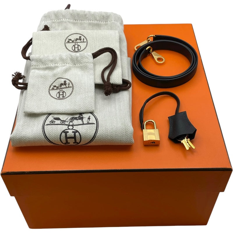 エルメス HERMES ケリー25 外縫い U刻 ブラック GD金具 エプソン レディース ショルダーバッグ