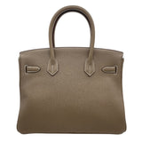 エルメス HERMES バーキン30 Z刻 エトゥープ GD金具 トゴ レディース ハンドバッグ