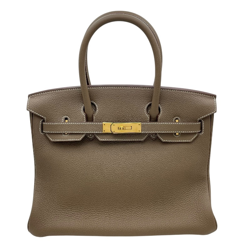 エルメス HERMES バーキン30 Z刻 エトゥープ GD金具 トゴ レディース ハンドバッグ