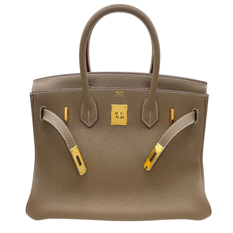 エルメス HERMES バーキン30 Z刻 エトゥープ GD金具 トゴ レディース ハンドバッグ