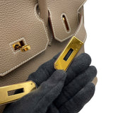 エルメス HERMES バーキン30 Z刻 エトゥープ GD金具 トゴ レディース ハンドバッグ