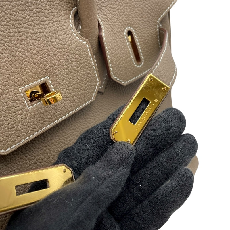 エルメス HERMES バーキン30 Z刻 エトゥープ GD金具 トゴ レディース ハンドバッグ