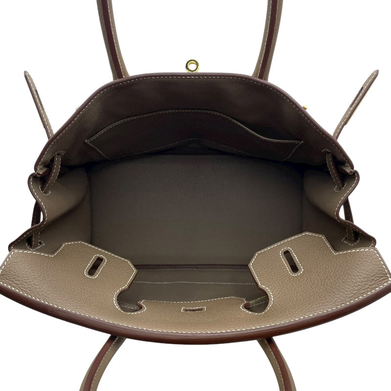 エルメス HERMES バーキン30 Z刻 エトゥープ GD金具 トゴ レディース ハンドバッグ