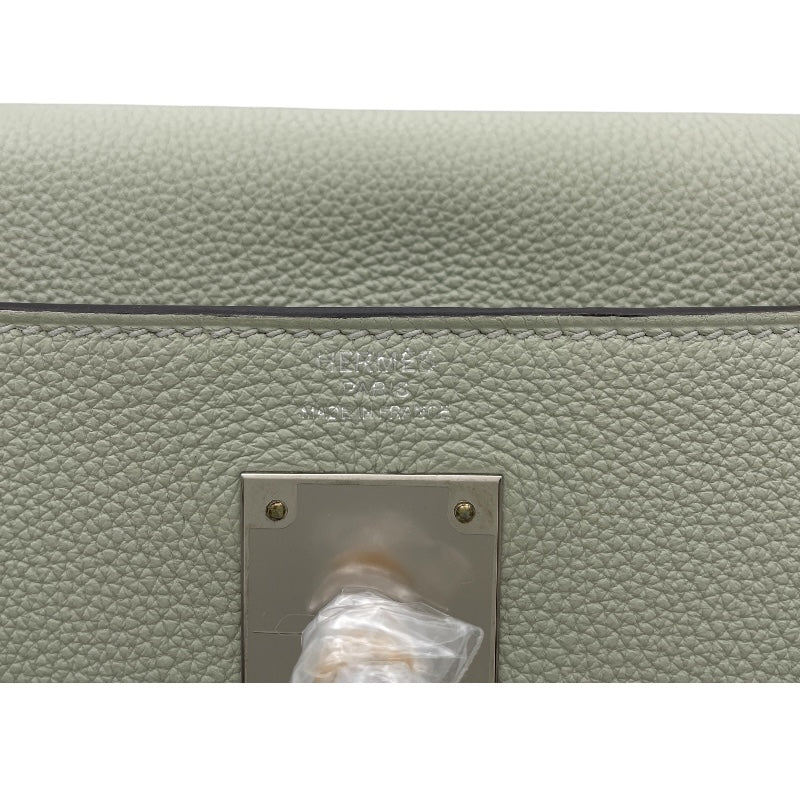 エルメス HERMES ケリー28 内縫い W刻 グリネヴェ SV金具 トゴ レディース ショルダーバッグ