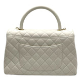 シャネル CHANEL ココハンドル29 A92991 ホワイト GD金具 キャビアスキン レディース ハンドバッグ