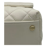 シャネル CHANEL ココハンドル29 A92991 ホワイト GD金具 キャビアスキン レディース ハンドバッグ