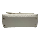 シャネル CHANEL ココハンドル29 A92991 ホワイト GD金具 キャビアスキン レディース ハンドバッグ