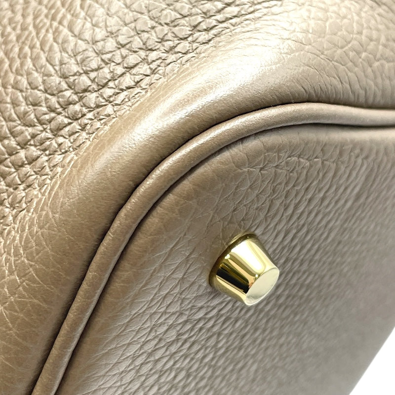 エルメス HERMES ピコタンロックMM B刻印 エトゥープ GD金具 トリヨン レディース ハンドバッグ