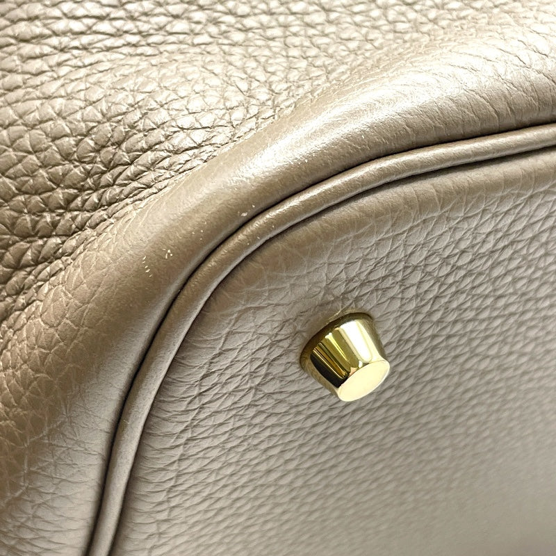 エルメス HERMES ピコタンロックMM B刻印 エトゥープ GD金具 トリヨン レディース ハンドバッグ