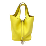 エルメス HERMES ピコタンロックPM U刻 リモンチェッロ シルバー金具 トリヨンクレマンス レディース ハンドバッグ