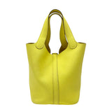 エルメス HERMES ピコタンロックPM U刻 リモンチェッロ シルバー金具 トリヨンクレマンス レディース ハンドバッグ