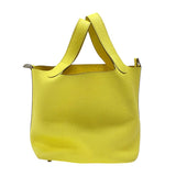 エルメス HERMES ピコタンロックPM U刻 リモンチェッロ シルバー金具 トリヨンクレマンス レディース ハンドバッグ