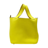 エルメス HERMES ピコタンロックPM U刻 リモンチェッロ シルバー金具 トリヨンクレマンス レディース ハンドバッグ