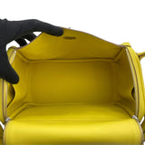 エルメス HERMES リンディ26 U刻 ライム SV金具 エバーカラー レディース ショルダーバッグ