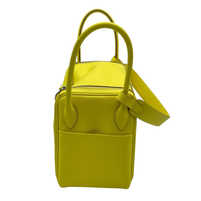 エルメス HERMES リンディ26 U刻 ライム SV金具 エバーカラー レディース ショルダーバッグ