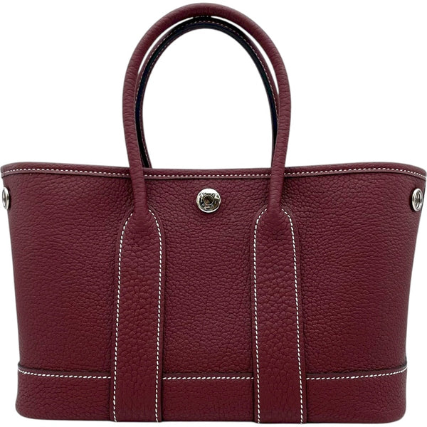 エルメス HERMES ネオガーデン23 K刻 ルージュ SV金具 ネゴンダ レディース ハンドバッグ