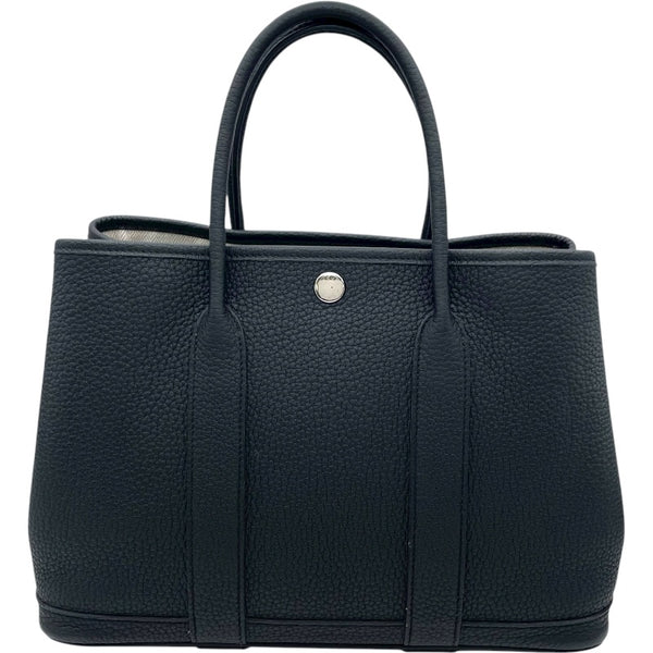 エルメス HERMES ガーデンパーティーTPM W刻 ブラック SV金具 ネゴンダ レディース ハンドバッグ