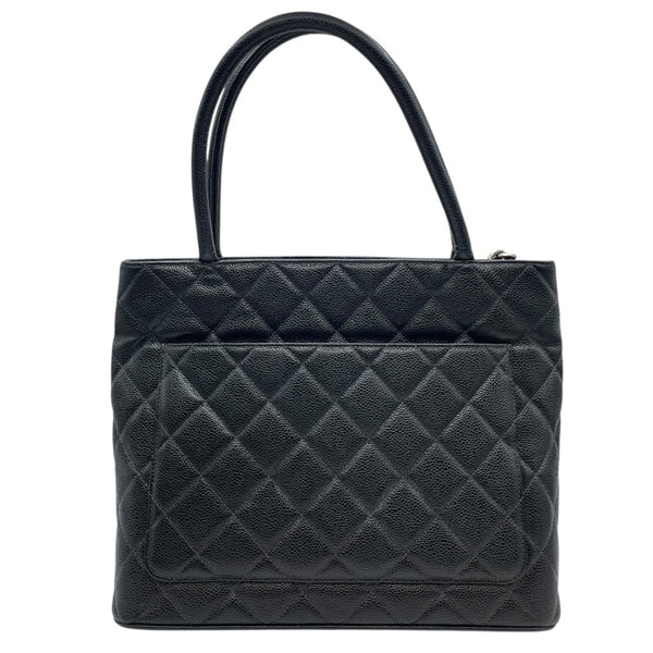 シャネル CHANEL 復刻トート A01804 7番台 ブラック SV金具 キャビアスキン レディース トートバッグ