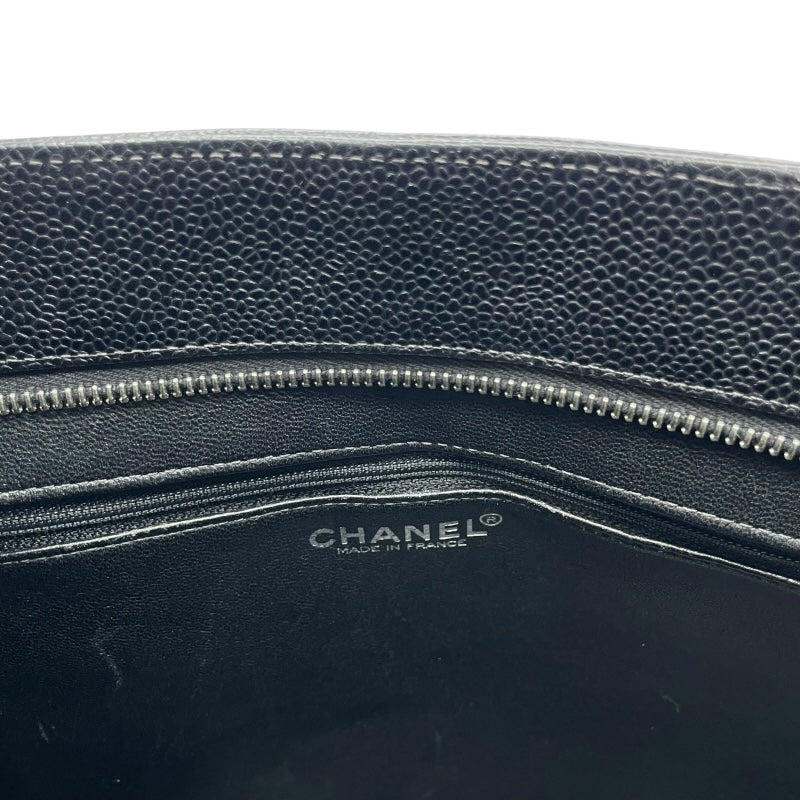 シャネル CHANEL 復刻トート A01804 7番台 ブラック SV金具 キャビアスキン レディース トートバッグ