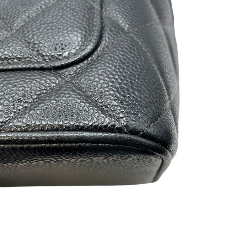 シャネル CHANEL 復刻トート A01804 7番台 ブラック SV金具 キャビアスキン レディース トートバッグ