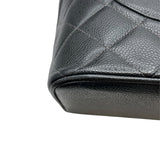 シャネル CHANEL 復刻トート A01804 7番台 ブラック SV金具 キャビアスキン レディース トートバッグ