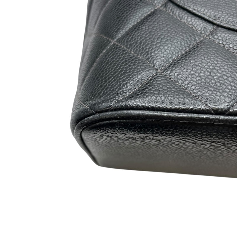 シャネル CHANEL 復刻トート A01804 7番台 ブラック SV金具 キャビアスキン レディース トートバッグ