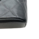 シャネル CHANEL 復刻トート A01804 7番台 ブラック SV金具 キャビアスキン レディース トートバッグ