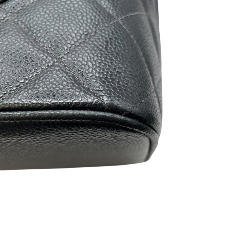 シャネル CHANEL 復刻トート A01804 7番台 ブラック SV金具 キャビアスキン レディース トートバッグ