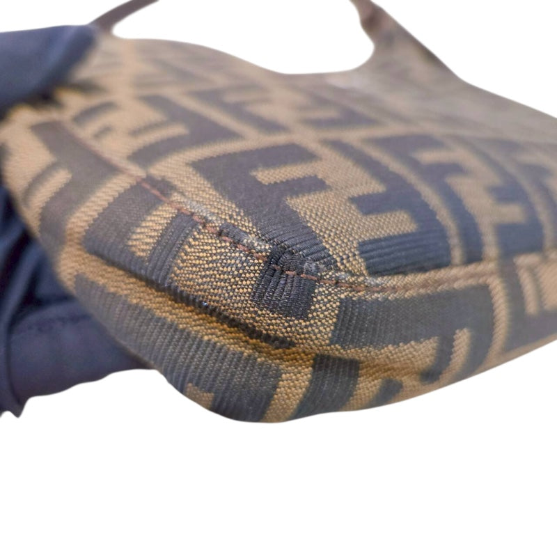 フェンディ FENDI ズッカ セミショルダーバッグ 26569 ブラウン ナイロンジャガード レディース ショルダーバッグ