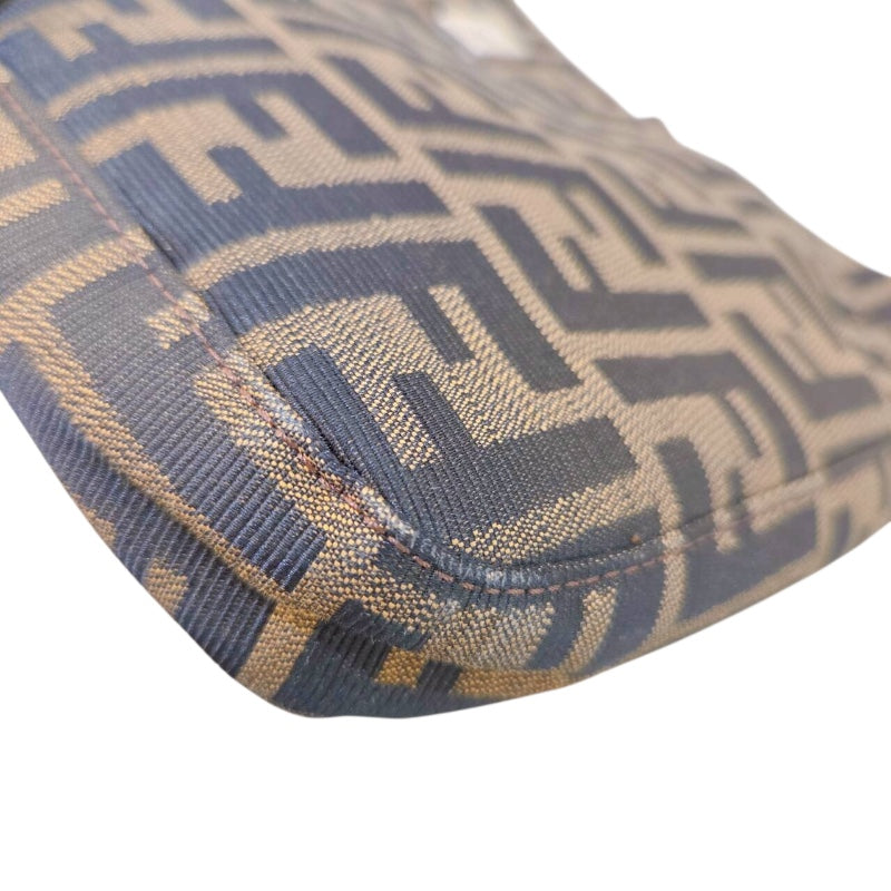 フェンディ FENDI ズッカ セミショルダーバッグ 26569 ブラウン ナイロンジャガード レディース ショルダーバッグ