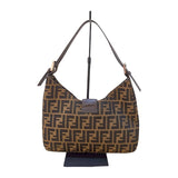 フェンディ FENDI ズッカ セミショルダーバッグ 26569 ブラウン ナイロンジャガード レディース ショルダーバッグ