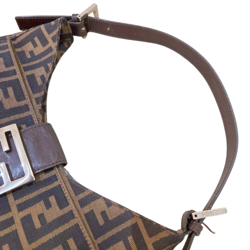 フェンディ FENDI ズッカ セミショルダーバッグ 26569 ブラウン ナイロンジャガード レディース ショルダーバッグ