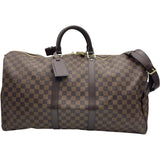 ルイ・ヴィトン LOUIS VUITTON キーポル・バンドリエール55 N41414 ブラウン ダミエキャンバス ユニセックス ボストンバッグ
