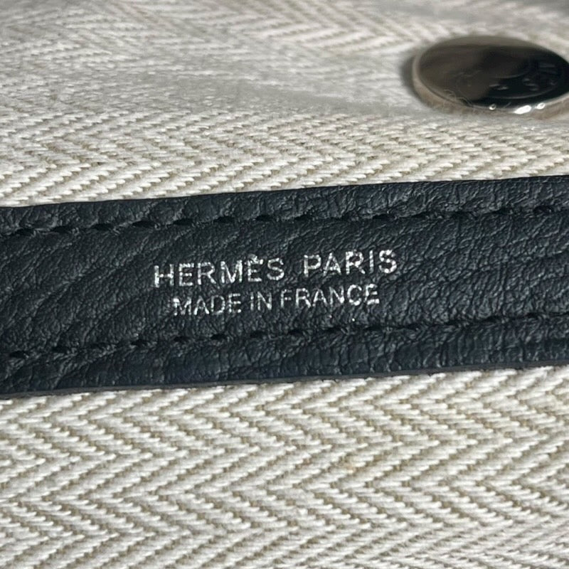 エルメス HERMES ガーデンパーティTPM C刻 ブラック/シルバー金具 ネゴンダ レディース ハンドバッグ