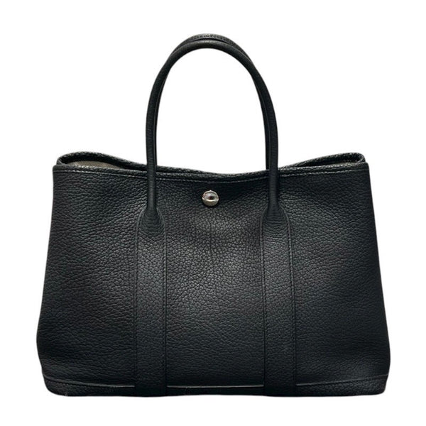 エルメス HERMES ガーデンパーティTPM C刻 ブラック/シルバー金具 ネゴンダ レディース ハンドバッグ
