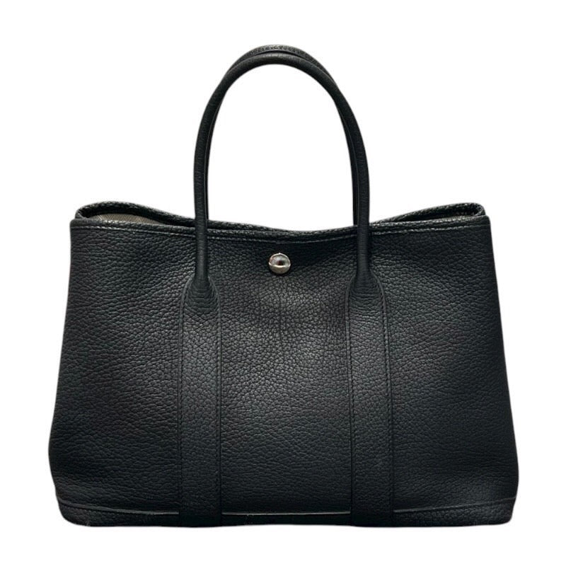 エルメス HERMES ガーデンパーティTPM C刻 ブラック/シルバー金具 ネゴンダ レディース ハンドバッグ