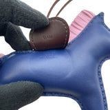 エルメス HERMES ロデオMM U刻 ブルーサフィールxモーヴ アニョーミロ レディース チャーム