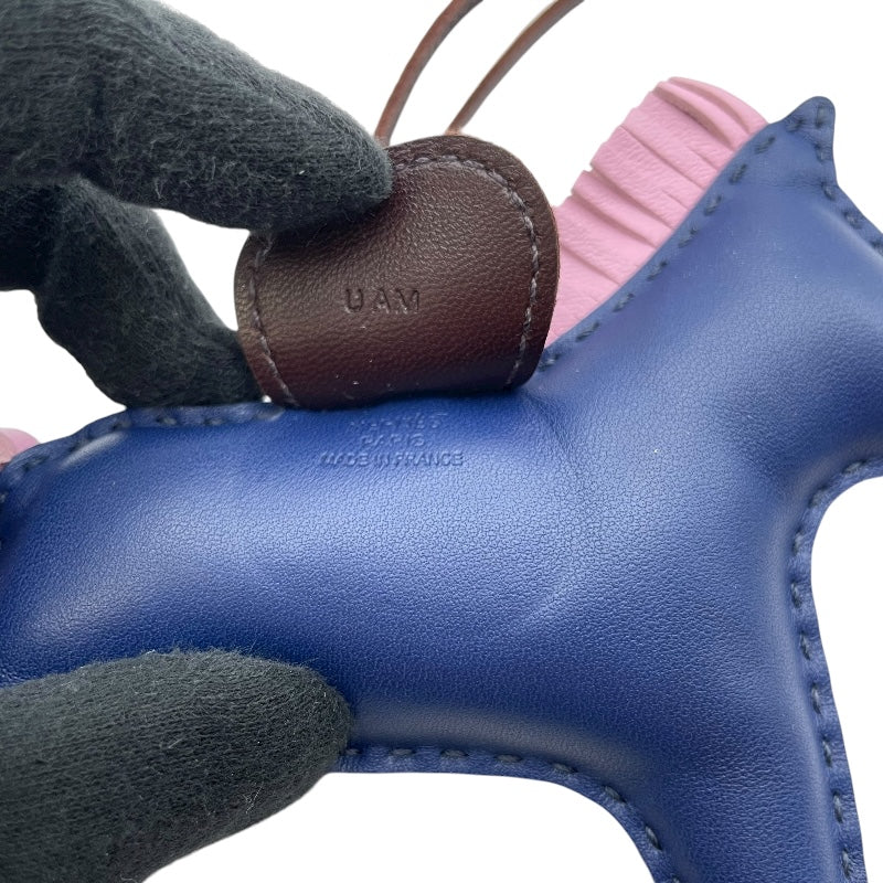 エルメス HERMES ロデオMM U刻 ブルーサフィールxモーヴ アニョーミロ レディース チャーム