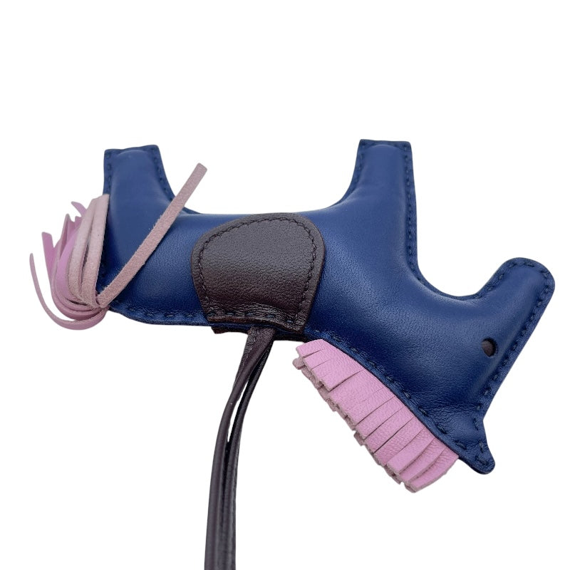 エルメス HERMES ロデオMM U刻 ブルーサフィールxモーヴ アニョーミロ レディース チャーム