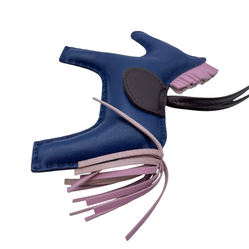 エルメス HERMES ロデオMM U刻 ブルーサフィールxモーヴ アニョーミロ レディース チャーム