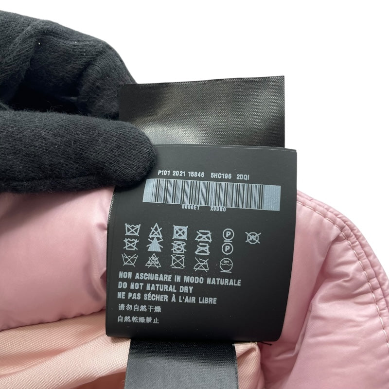 ミュウミュウ miu miu ロゴ刺繡キルティングバケットハート 5HC196 ピンク ナイロン レディース その他ファッション雑貨