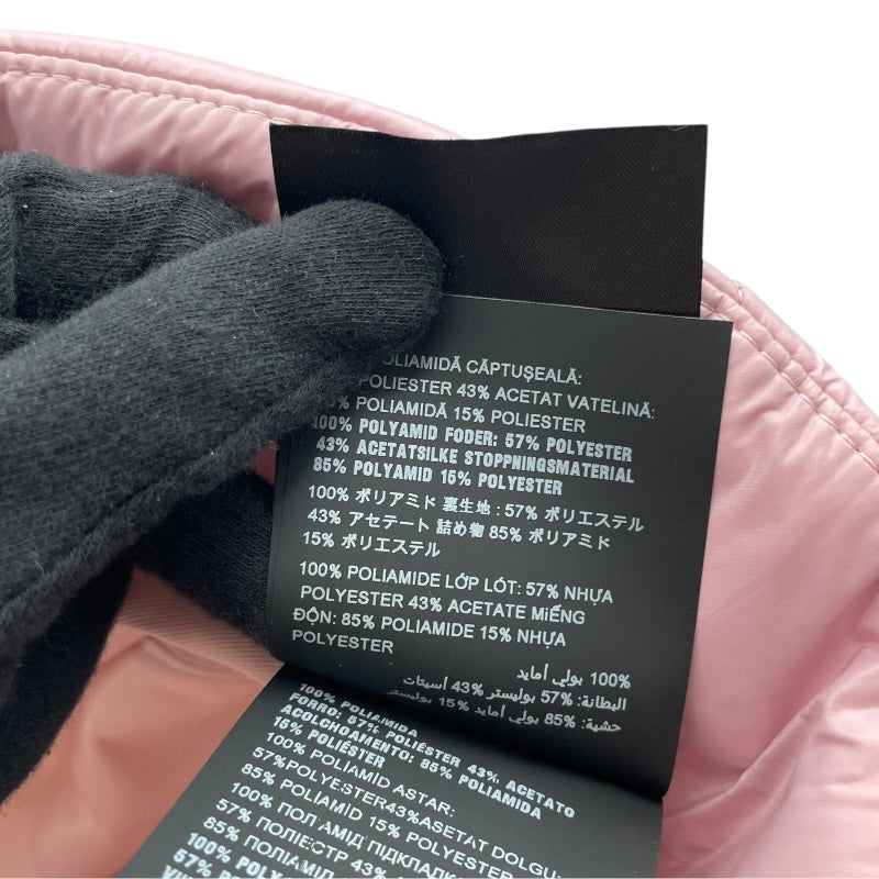 ミュウミュウ miu miu ロゴ刺繡キルティングバケットハート 5HC196 ピンク ナイロン レディース その他ファッション雑貨