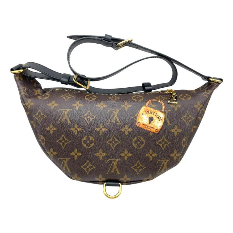 ルイ・ヴィトン LOUIS VUITTON バムバッグ M43644 ブラウン モノグラムキャンバス・マカサー ユニセックス ボディバッグ