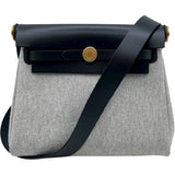 エルメス HERMES エールバッグジップ ミニ K刻 ブラック GD金具 トワル レディース ショルダーバッグ