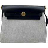 エルメス HERMES エールバッグジップ ミニ K刻 ブラック GD金具 トワル レディース ショルダーバッグ