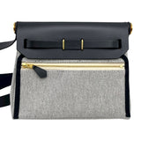 エルメス HERMES エールバッグジップ ミニ K刻 ブラック GD金具 トワル レディース ショルダーバッグ