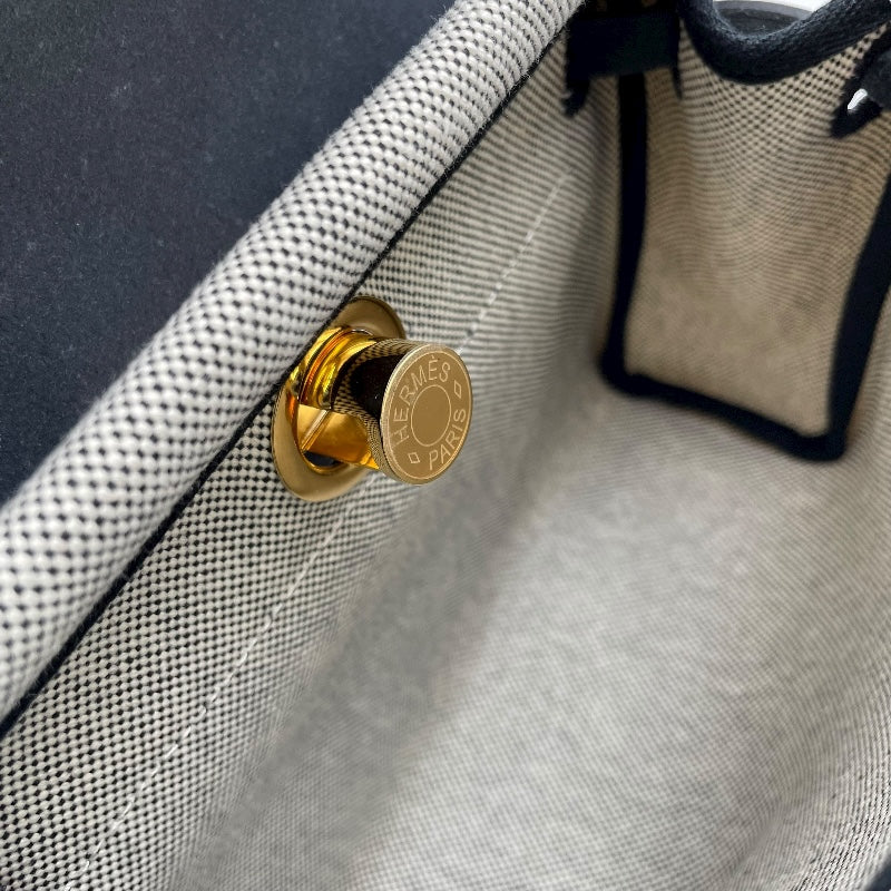 エルメス HERMES エールバッグジップ ミニ K刻 ブラック GD金具 トワル レディース ショルダーバッグ