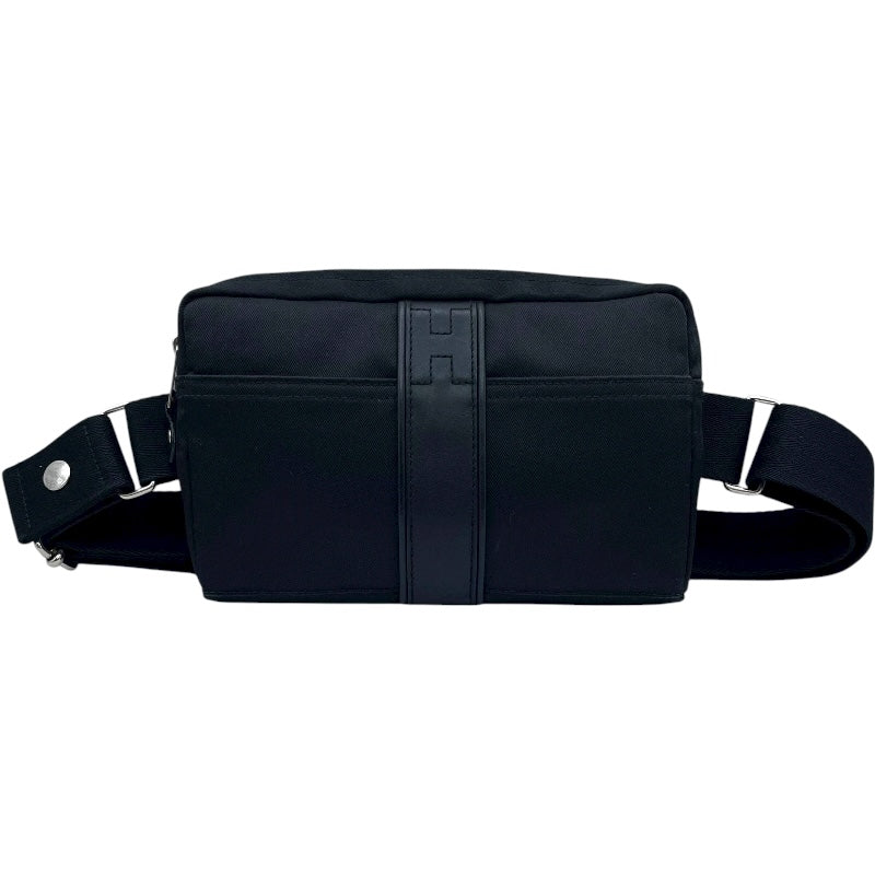 エルメス HERMES アカプルコサンチュール ブラック SV金具 トワル ユニセックス ボディバッグ